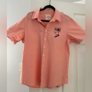 Cute button up, salmon pink
